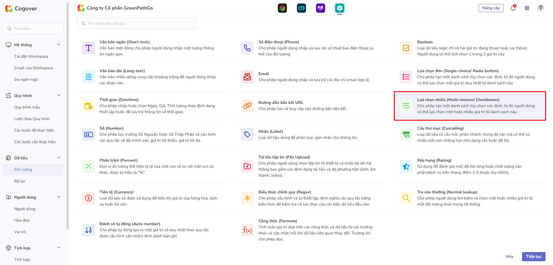 chọn lựa chọn nhiều