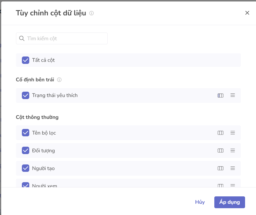 áp dụng sắp xếp