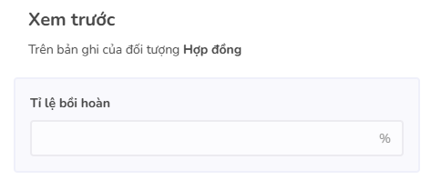 xem trước phần trăm