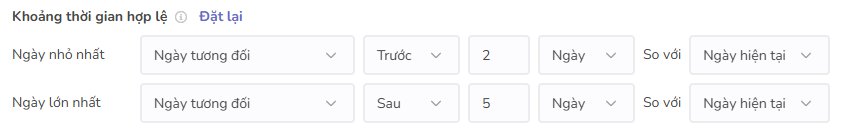 ví dụ cấu hình thời gian tương đối