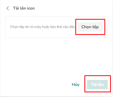 chọn tệp tải lên
